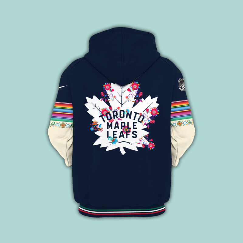 Women’s Nike Toronto Maple Leafs 2024 NHL Dia De Los Muertos Premium Limited Pullover Hoodie - Image 3