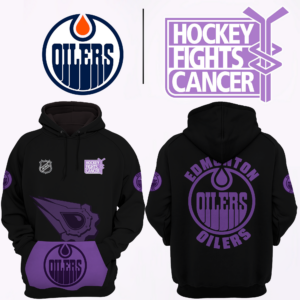 Women's Edmonton Oilers 2024 Hockey Fights Cancer Hoodie