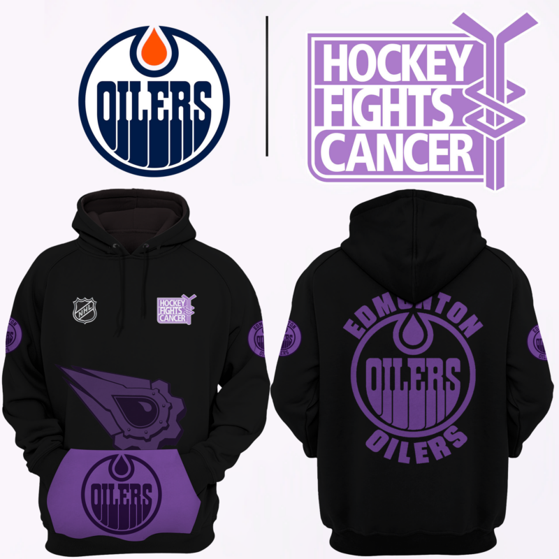 Women's Edmonton Oilers 2024 Hockey Fights Cancer Hoodie