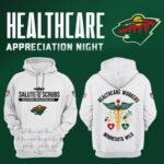 Women’s Minnesota Wild x 2025 Healthcare Appreciation Night Premium Limited Pullover Hoodie (White)
