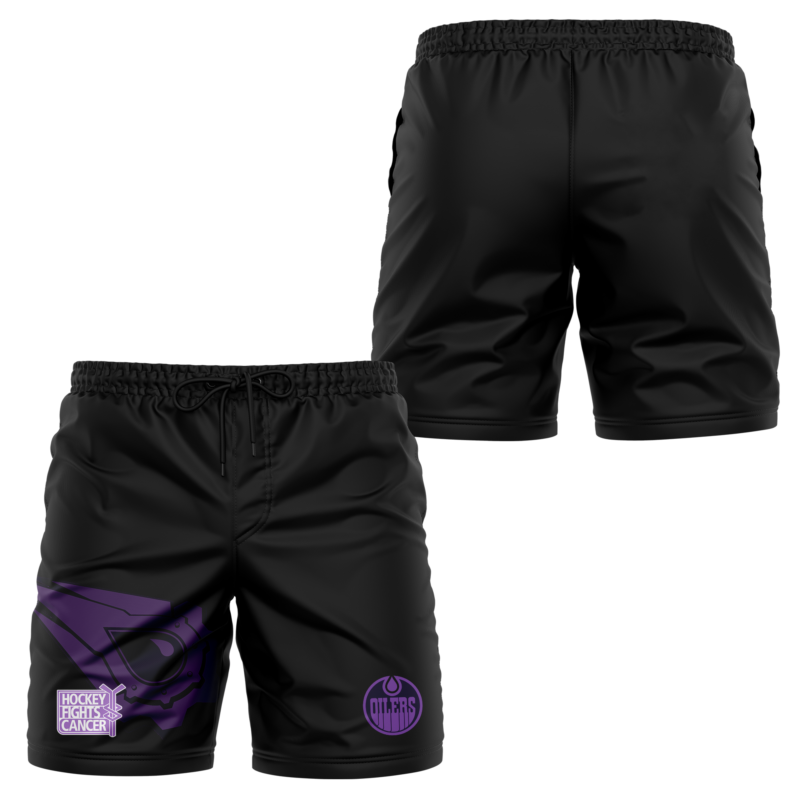 Edmonton Oilers 2024 Hockey Fights Cancer Shorts