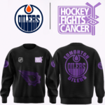 Unisex Edmonton Oilers 2024 Hockey Fights Cancer Sweatshirt