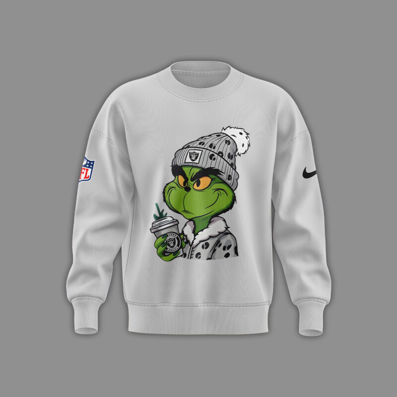 Las Vegas Raiders 2024 The Grinch Premium Limited Sweatshirt - Image 2