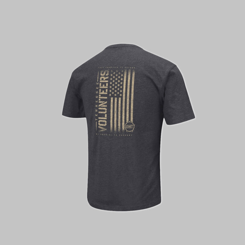 Men's Colosseum Heather Black Tennessee Volunteers 2024 Military Appreciation Shirt - Image 3
