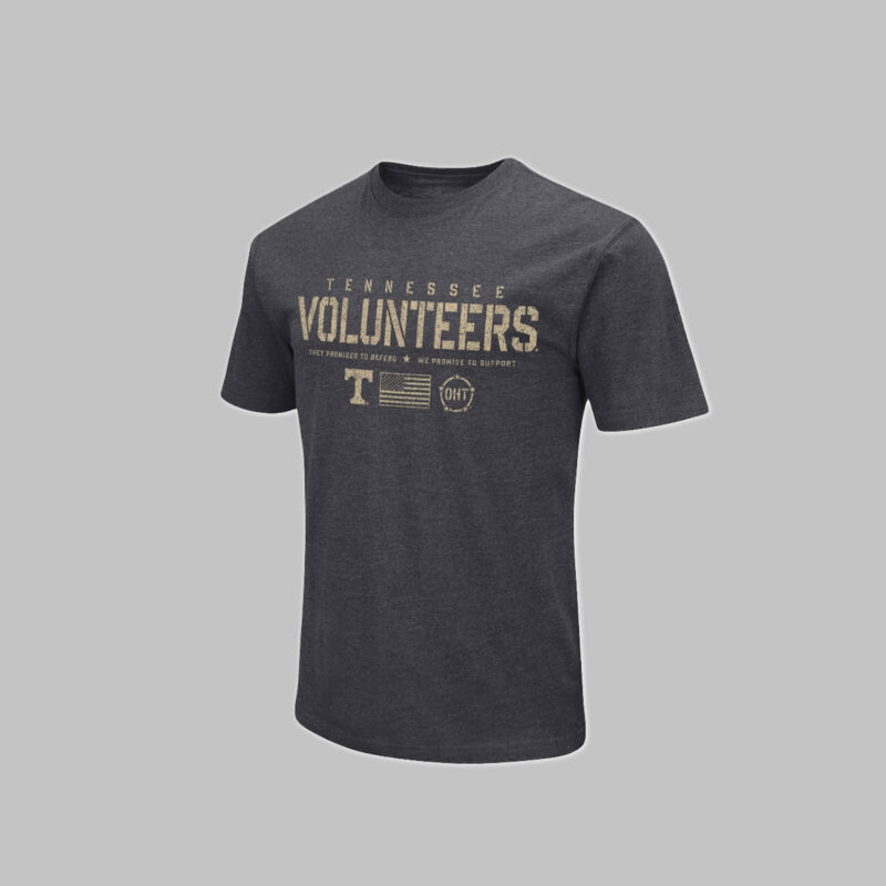 Men's Colosseum Heather Black Tennessee Volunteers 2024 Military Appreciation Shirt - Image 2