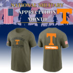 Men's Nike Olive Tennessee Volunteers 2024 Military Appreciation Performance Shirt