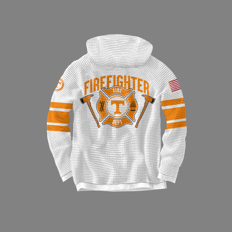 Tennessee Volunteers Football x 2024 Firefighter Appreciation Night Premium Limited Waffle Hoodie - Image 3