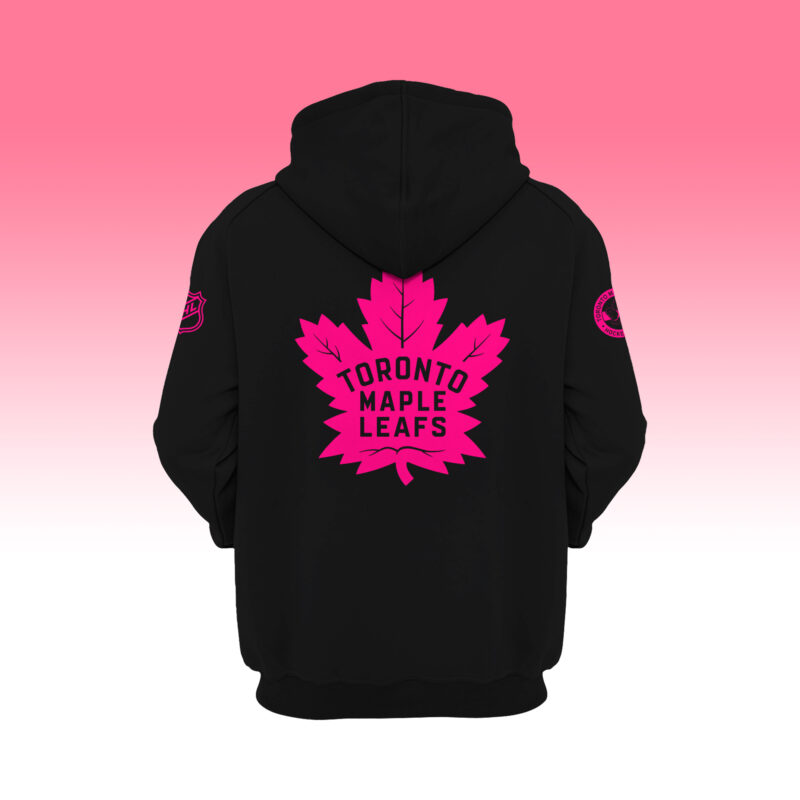 Women’s Nike Toronto Maple Leafs 2024 NHL Breast Cancer Awareness Month Pullover Hoodie - Image 3