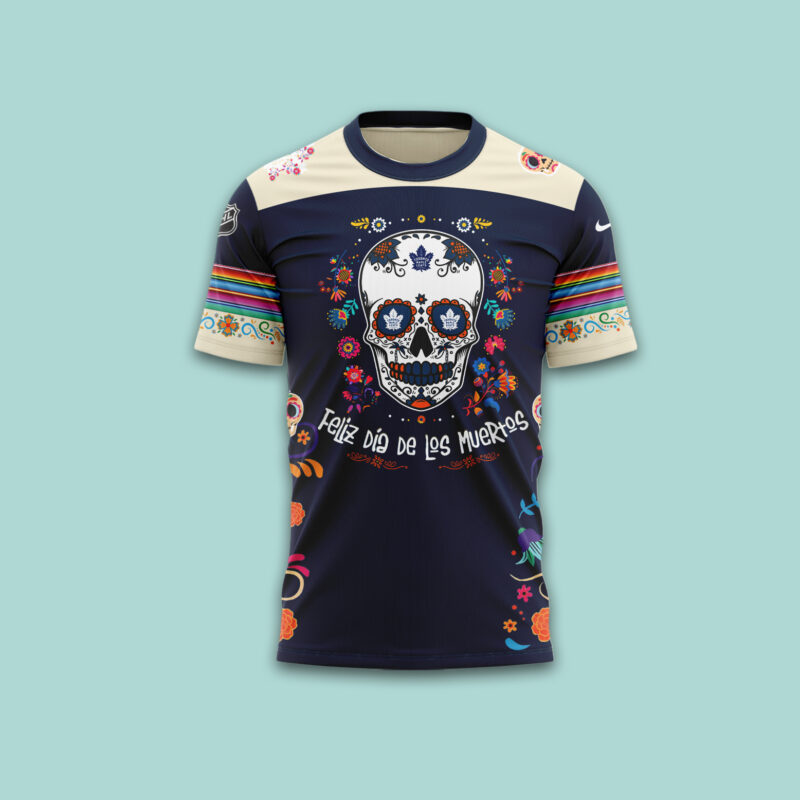 Toronto Maple Leafs 2024 NHL Dia De Los Muertos Premium Limited Tee - Image 2