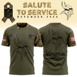 Men’s Minnesota Vikings Nike Camo 2024 Salute to Service Tee
