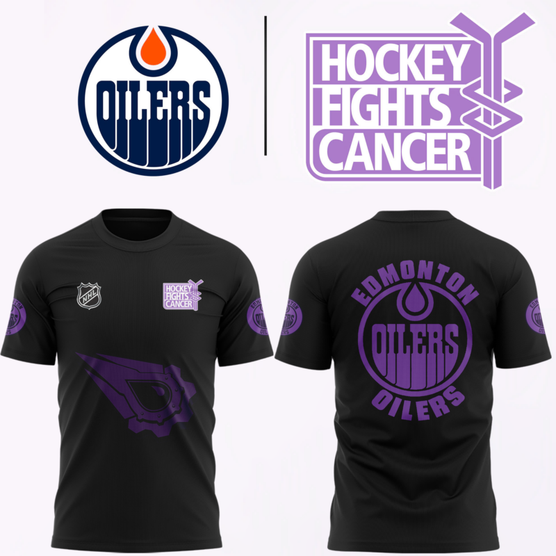 Edmonton Oilers 2024 Hockey Fights Cancer Shirt