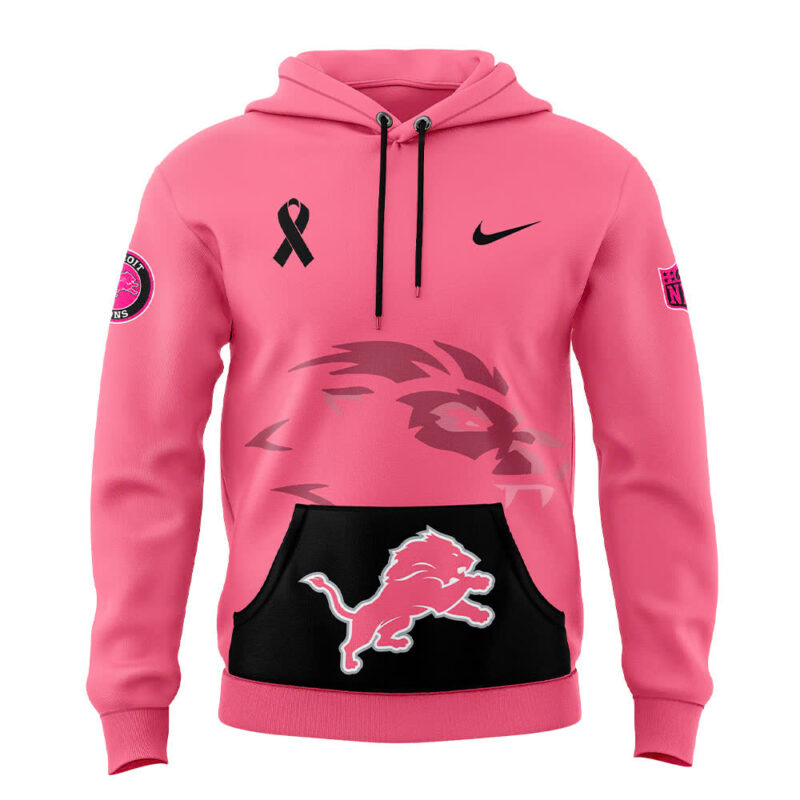 Detroit Lions 2024 "Breast Cancer Awareness" Hoodie - Image 2