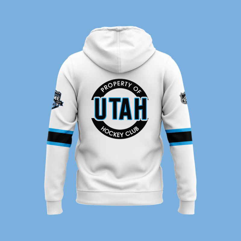 Utah Hockey Club NHL 2024 Hoodie V2 (White) - Image 3