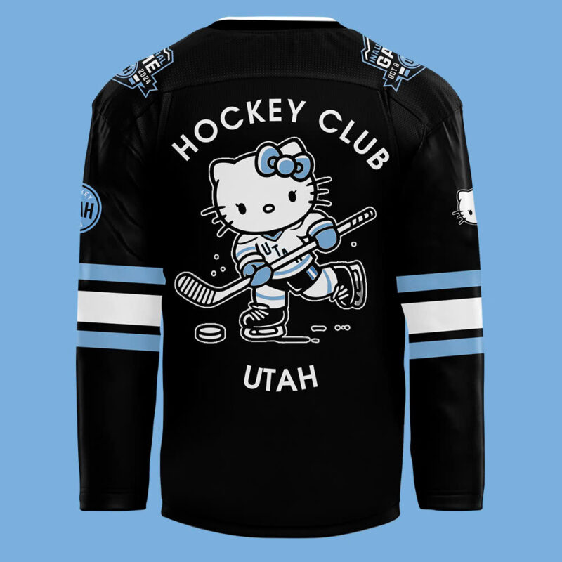 2024 Utah Hockey Club x Hello Kitty 50th Anniversary Hockey Jersey (Black) - Image 3
