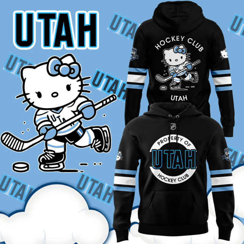 2024 Utah Hockey Club x Hello Kitty 50th Anniversary Hoodie (Black)