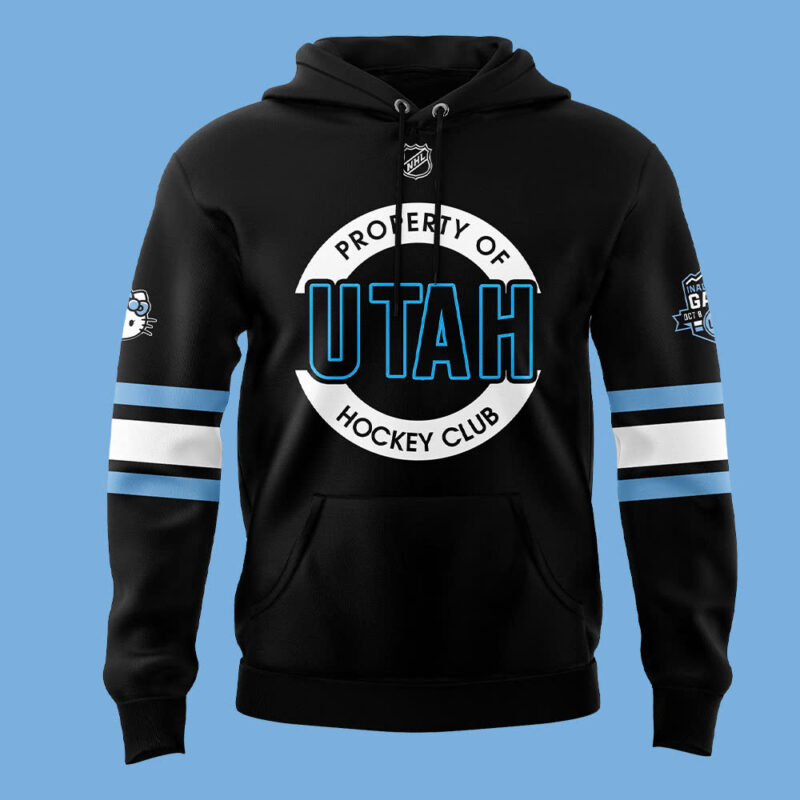 2024 Utah Hockey Club x Hello Kitty 50th Anniversary Hoodie (Black) - Image 2