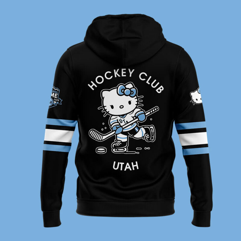 2024 Utah Hockey Club x Hello Kitty 50th Anniversary Hoodie (Black) - Image 3