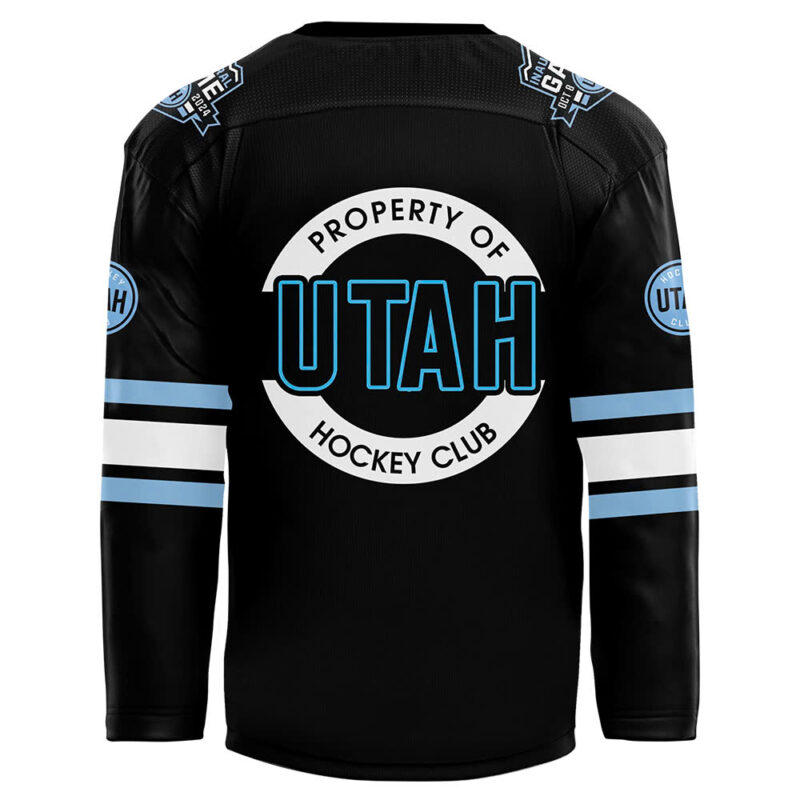 Utah Hockey Club 2024 NHL Hockey Jersey (Black) - Image 3