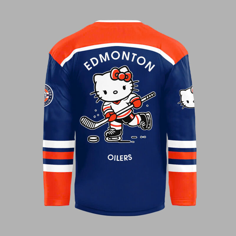 2024 Edmonton Oilers x Hello Kitty 50th Anniversary Jersey - Image 3