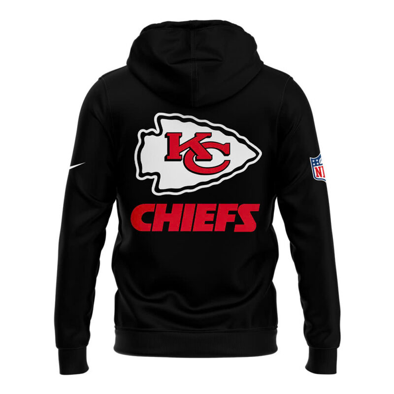 Men's Fanatics Black Kansas City Chiefs Blackout Pullover Hoodie V2 - Image 3