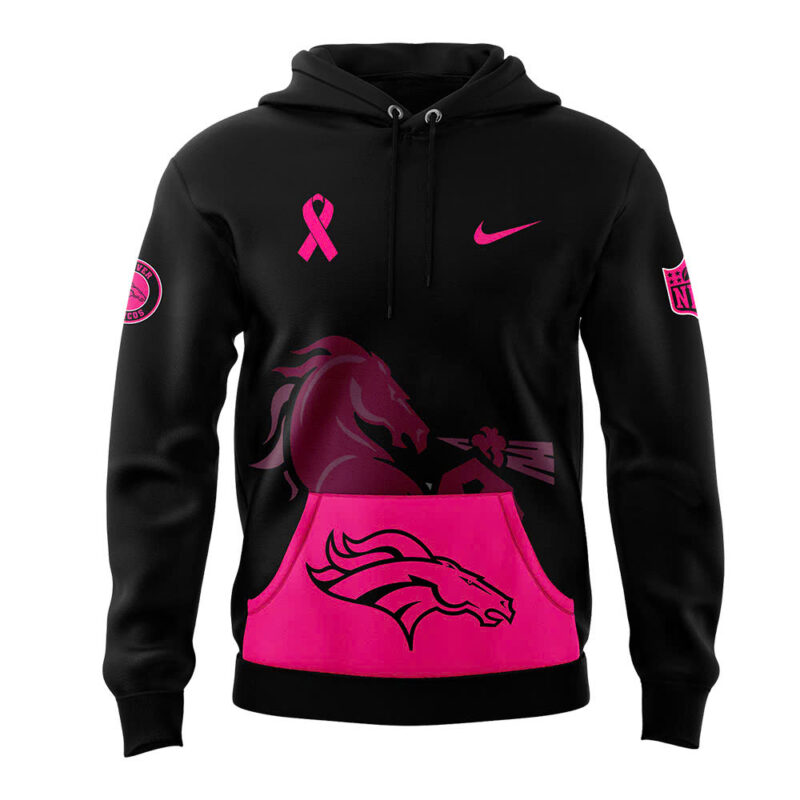 Men’s Nike Black Denver Broncos 2024 NFL Crucial Catch Club Pullover Hoodie - Image 2