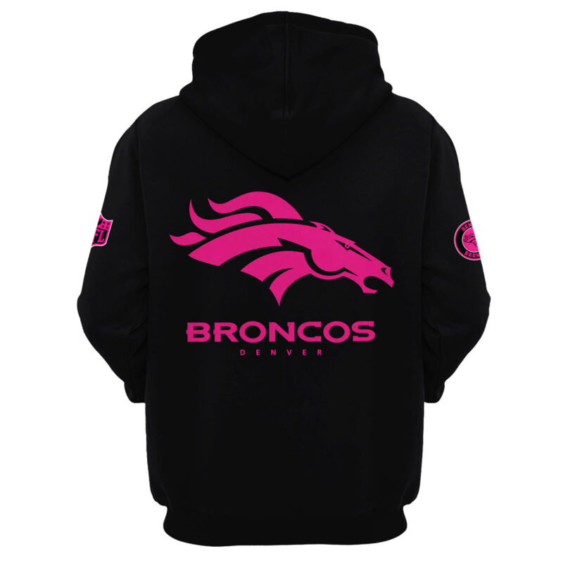 Kid's Nike Black Denver Broncos 2024 NFL Crucial Catch Club Pullover Hoodie - Image 2