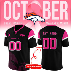 Men’s Nike Black Denver Broncos 2024 NFL Crucial Catch Football Personalized Jersey