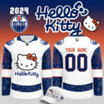 2024 Edmonton Oilers x Hello Kitty 50th Anniversary Exclusive Personalized Jersey