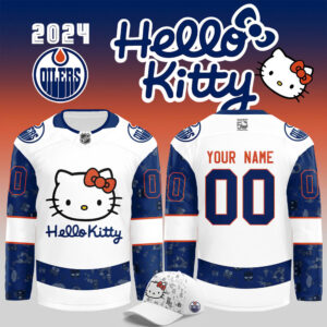 2024 Edmonton Oilers x Hello Kitty 50th Anniversary Exclusive Personalized Jersey