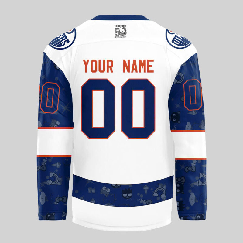 2024 Edmonton Oilers x Hello Kitty 50th Anniversary Exclusive Personalized Jersey - Image 3