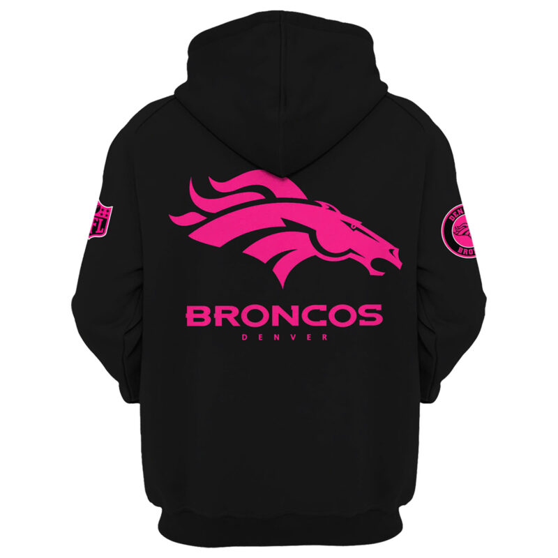 Women’s Nike Black Denver Broncos 2024 NFL Crucial Catch Club Pullover Hoodie - Image 3