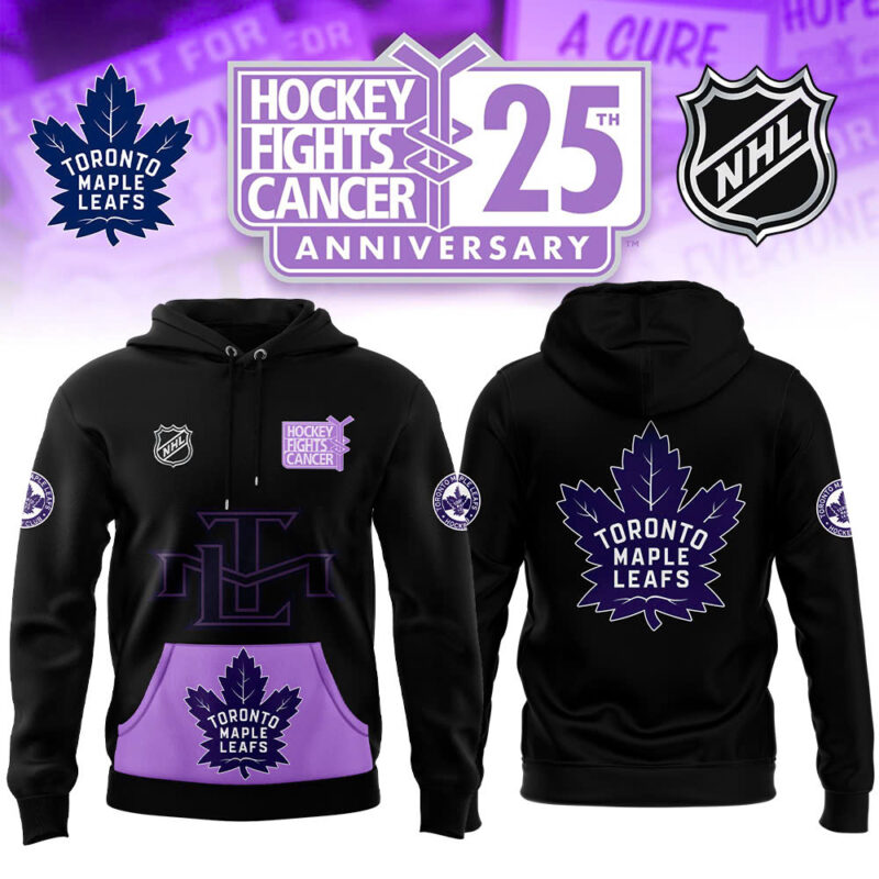 Toronto Maple Leafs x Hockey Fight Cancer 2024 Hoodie