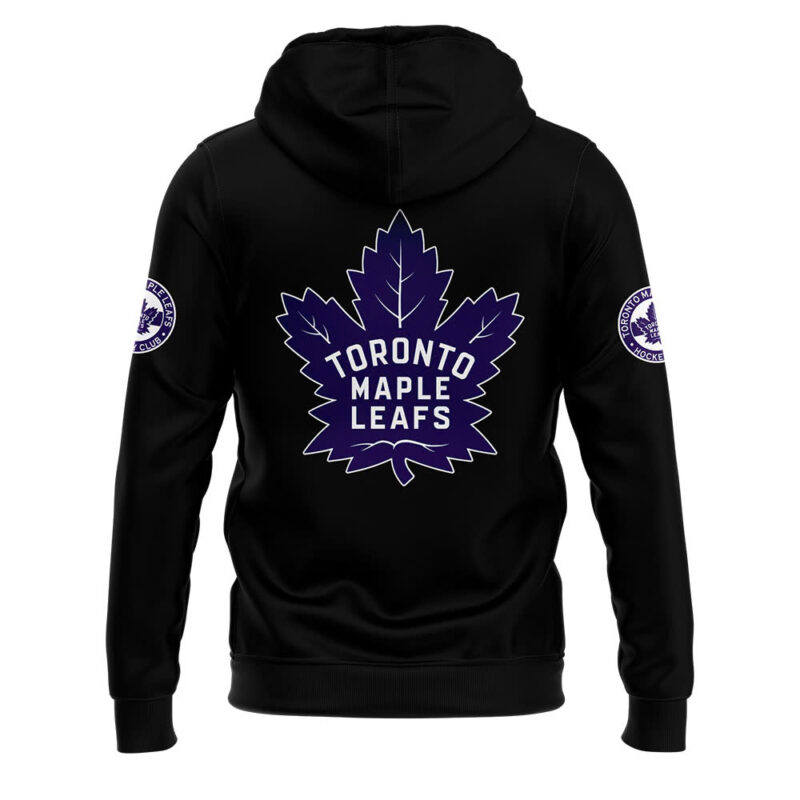 Toronto Maple Leafs x Hockey Fight Cancer 2024 Hoodie - Image 3