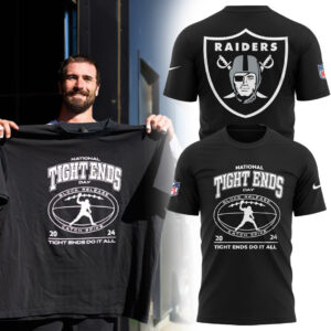 Unisex Nike Black Las Vegas Raiders 2024 National Tight Ends Day Tee