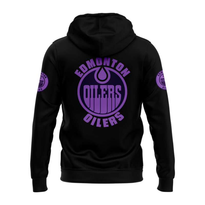 Edmonton Oilers Hockey Fights Cancer Hoodie 2024 - Image 3