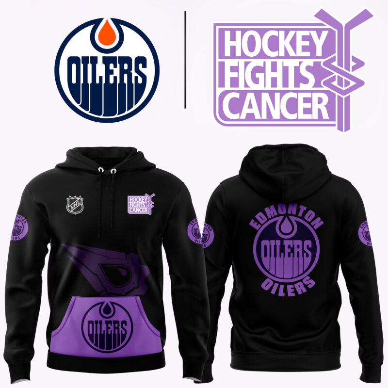 Edmonton Oilers Hockey Fights Cancer Hoodie 2024