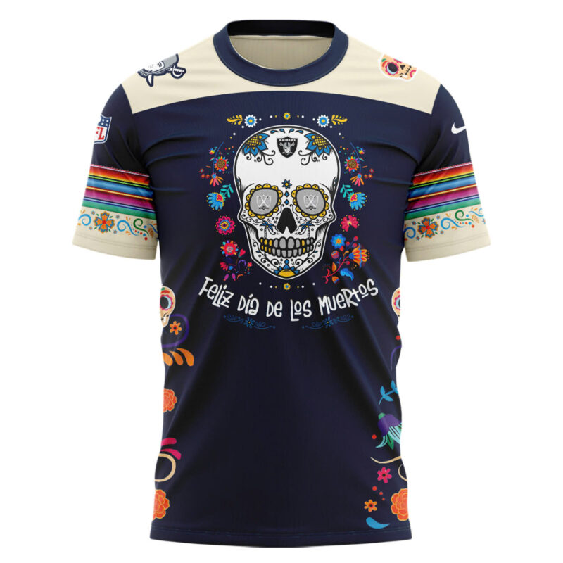 Las Vegas Raiders 2024 NFL Dia De Los Muertos Premium Limited Tee - Image 2