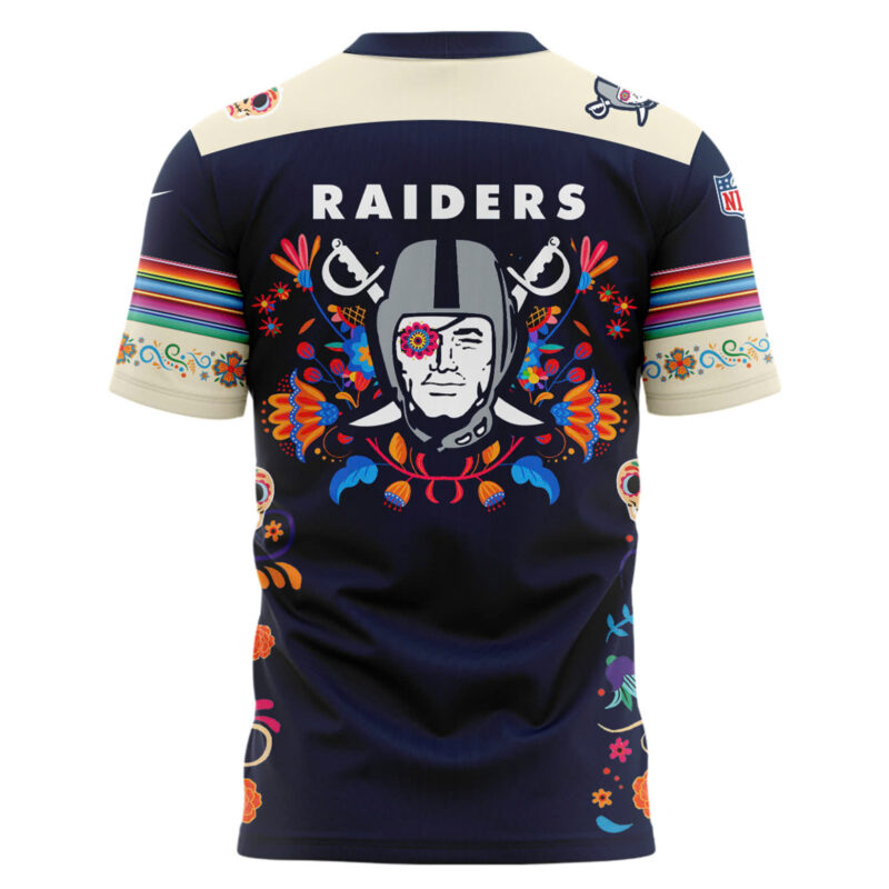 Las Vegas Raiders 2024 NFL Dia De Los Muertos Premium Limited Tee - Image 3