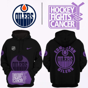 Women's Edmonton Oilers 2024 Hockey Fights Cancer Hoodie V2