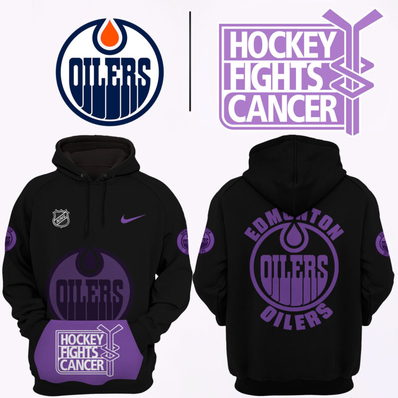 Women's Edmonton Oilers 2024 Hockey Fights Cancer Hoodie V2