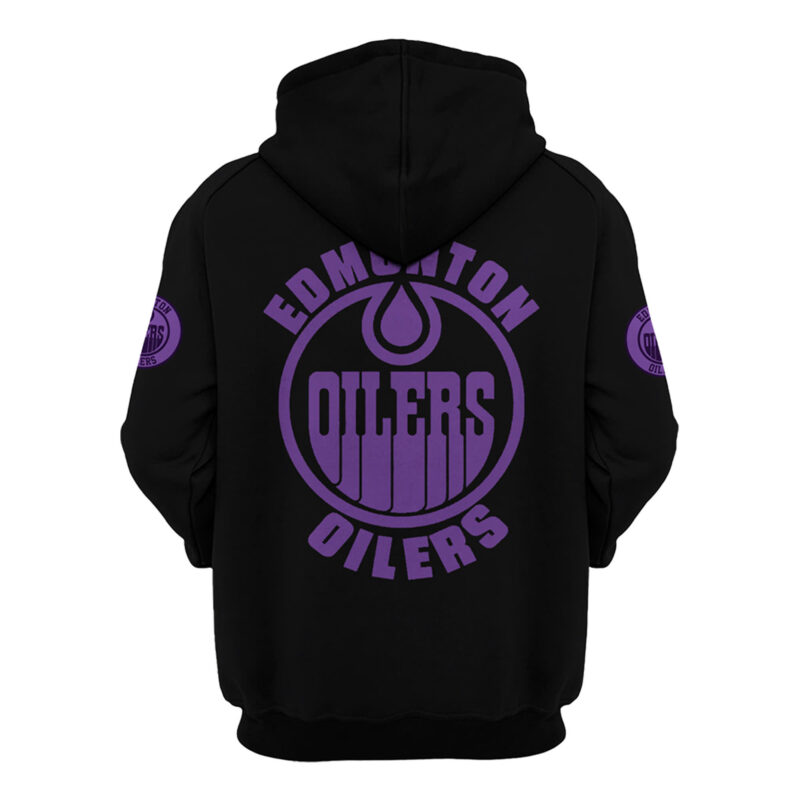 Women's Edmonton Oilers 2024 Hockey Fights Cancer Hoodie V2 - Image 3