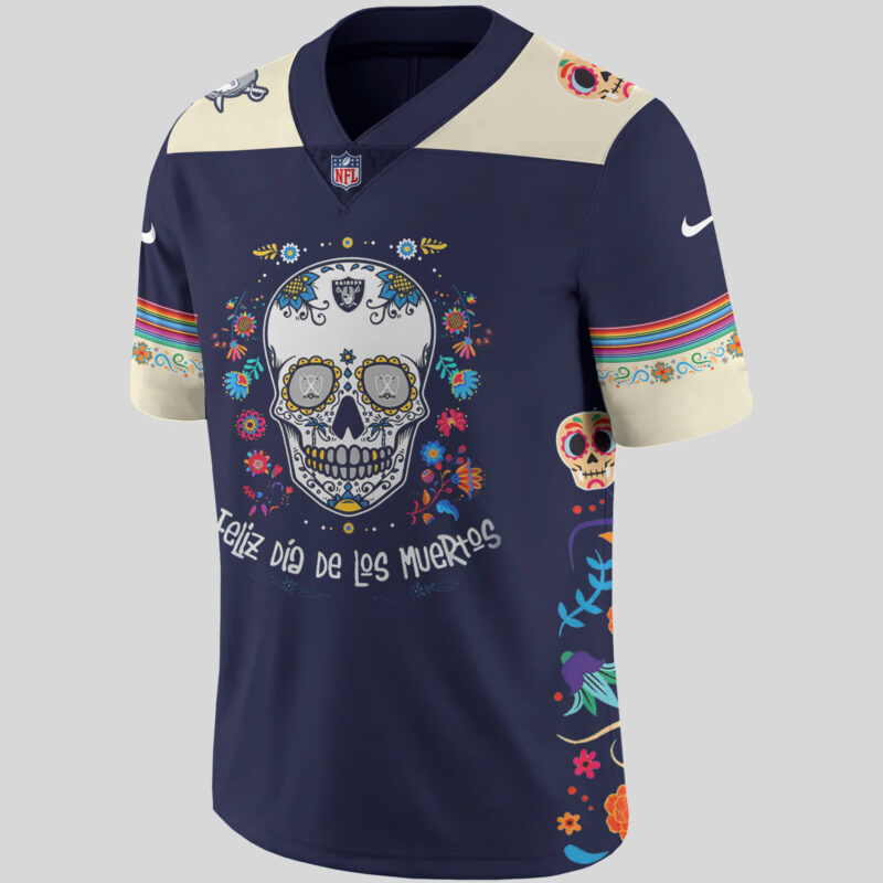 Men’s Nike Las Vegas Raiders 2024 NFL Dia De Los Muertos Premium Limited Personalized Jersey - Image 2