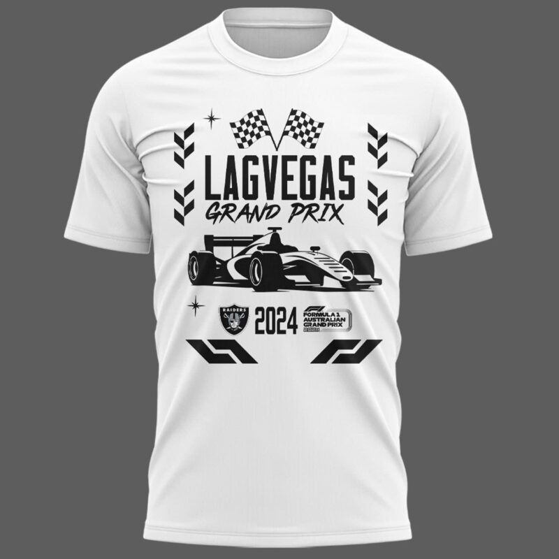 Las Vegas Raiders x Formula 1 Grand Prix 2024 Premium Tee - Image 2