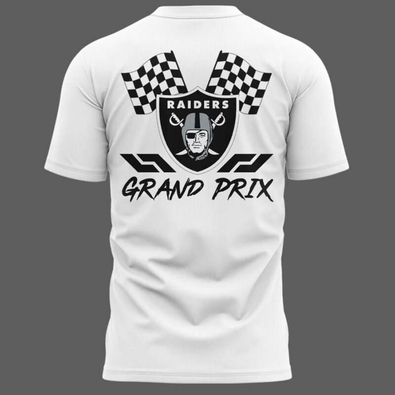 Las Vegas Raiders x Formula 1 Grand Prix 2024 Premium Tee - Image 3