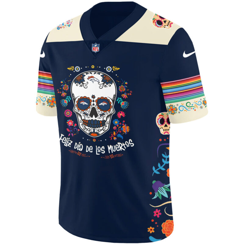 Men’s Nike Denver Broncos 2024 NFL Dia De Los Muertos Premium Limited Personalized Jersey - Image 2