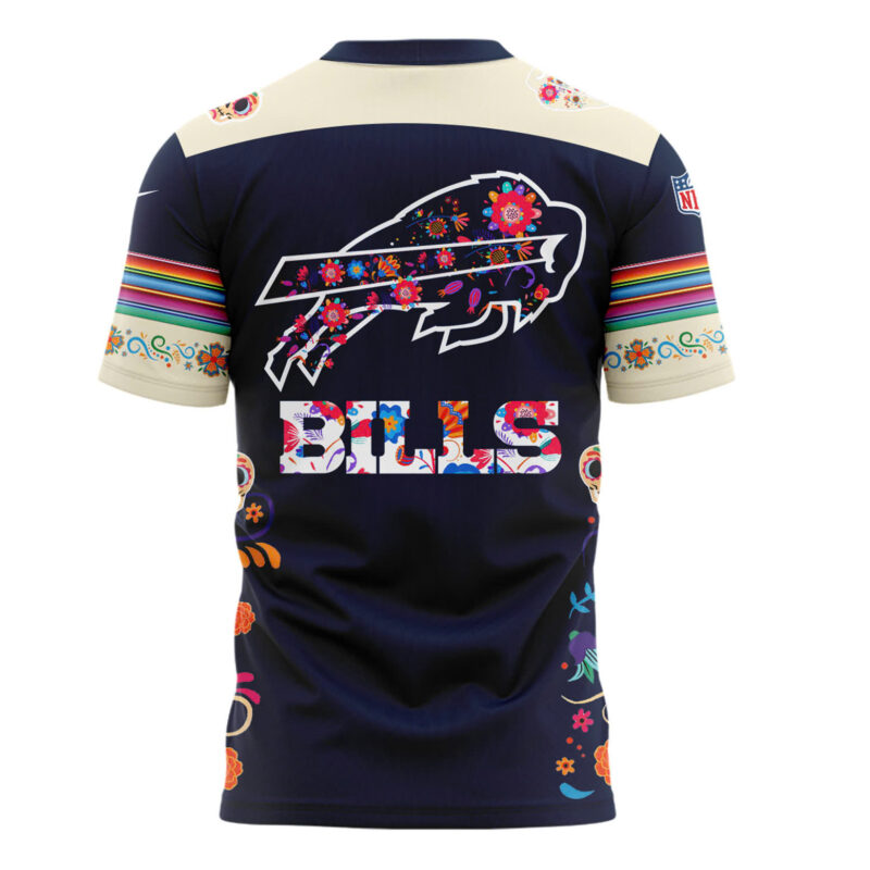Buffalo Bills 2024 NFL Dia De Los Muertos Premium Limited Tee - Image 3