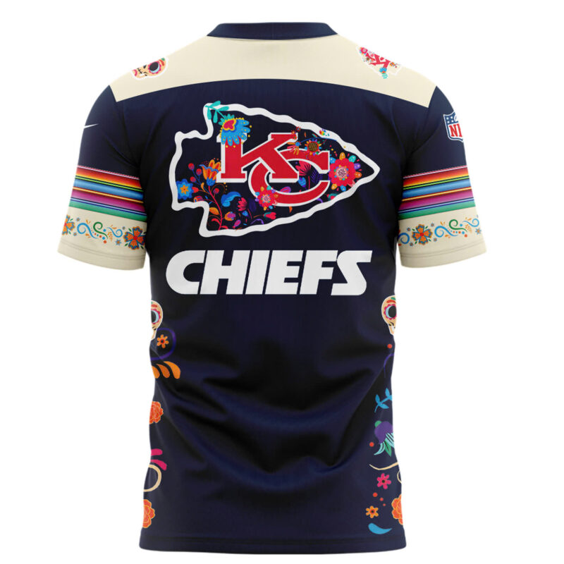 Kansas City Chiefs 2024 NFL Dia De Los Muertos Premium Limited Tee - Image 3