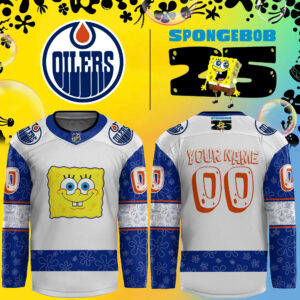 2024 Edmonton Oilers x Spongebob 25th Anniversary Exclusive Personalized Jersey