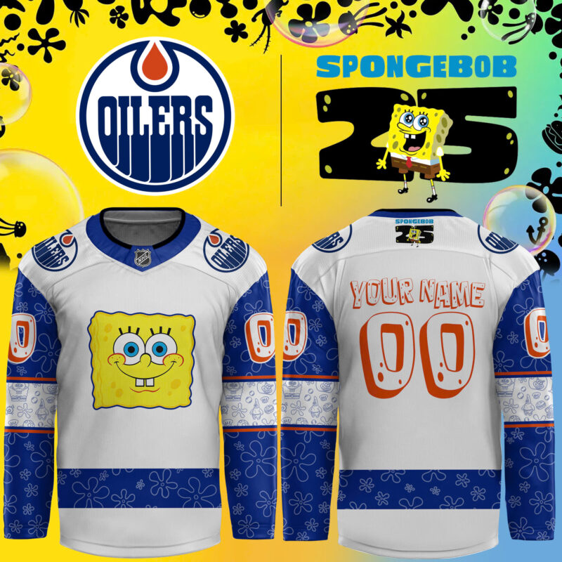 2024 Edmonton Oilers x Spongebob 25th Anniversary Exclusive Personalized Jersey