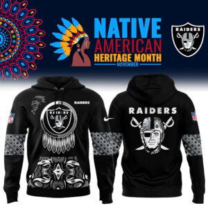 Men's Nike Las Vegas Raiders 2024 Native American Heritage Month Premium Limited Pullover Hoodie